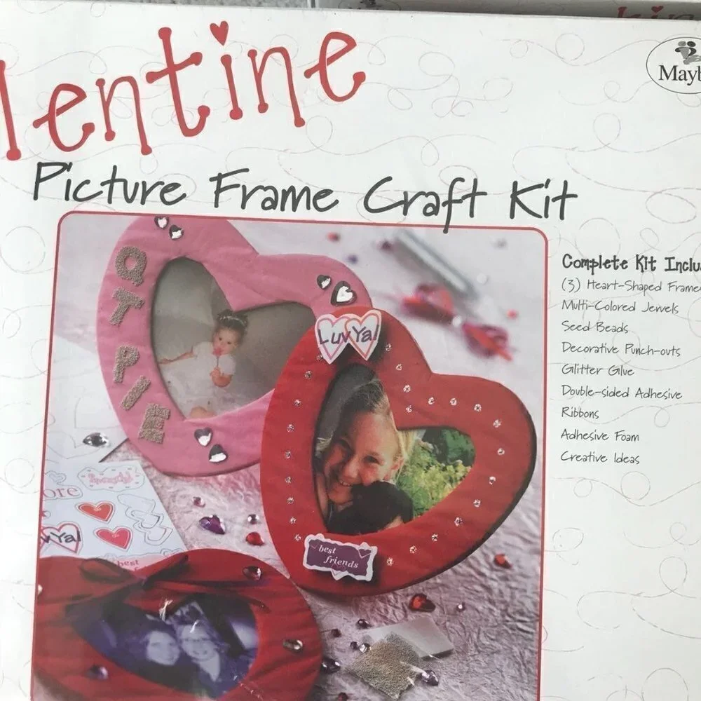 Valentines Craft Kits 2 Mini Gift Boxes Kits & 1 Picture Frame Kit